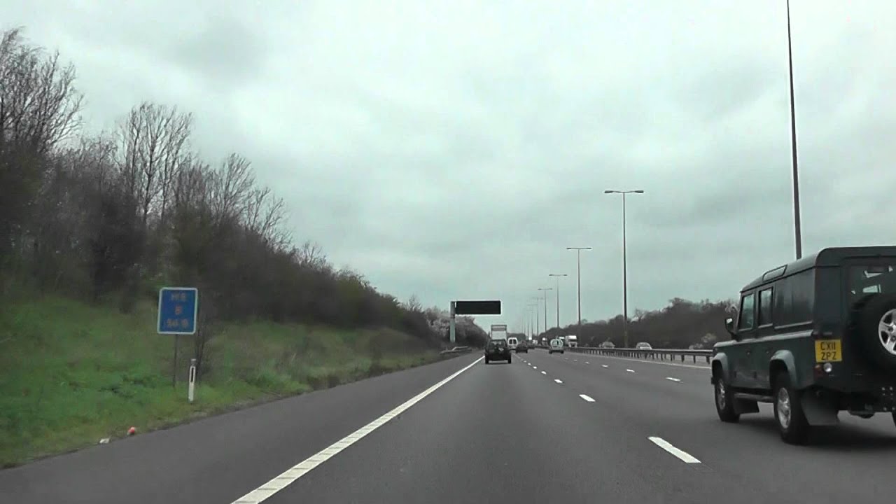 Driving Along The M5 Motorway From J8 M50 InterchangeTo J6 Worcester North, Worcestershire, England