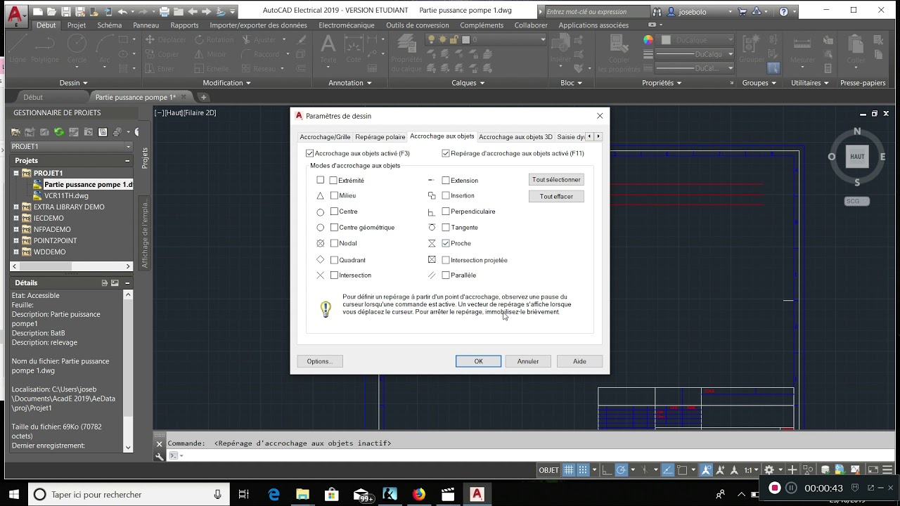 Tutoriel 4 Autocad electrical dessin schéma puissance