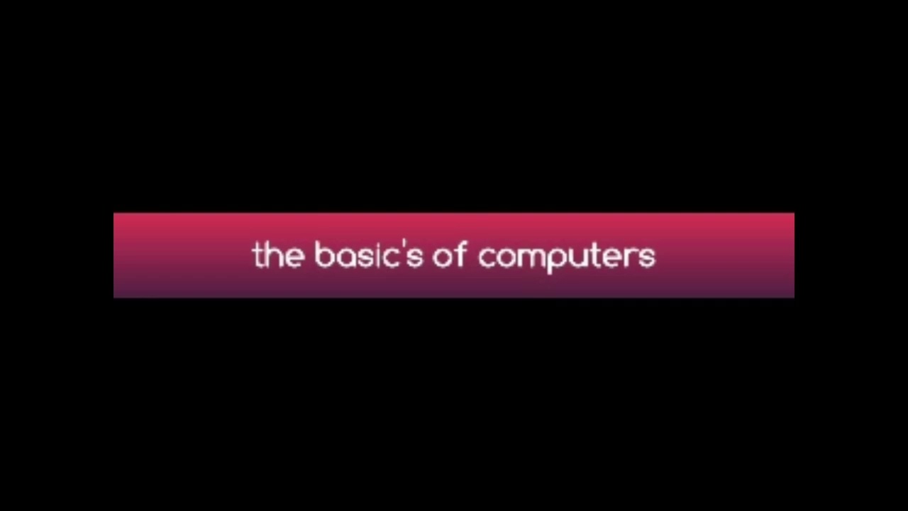 learn to use a laptop or a computer, the basics.
