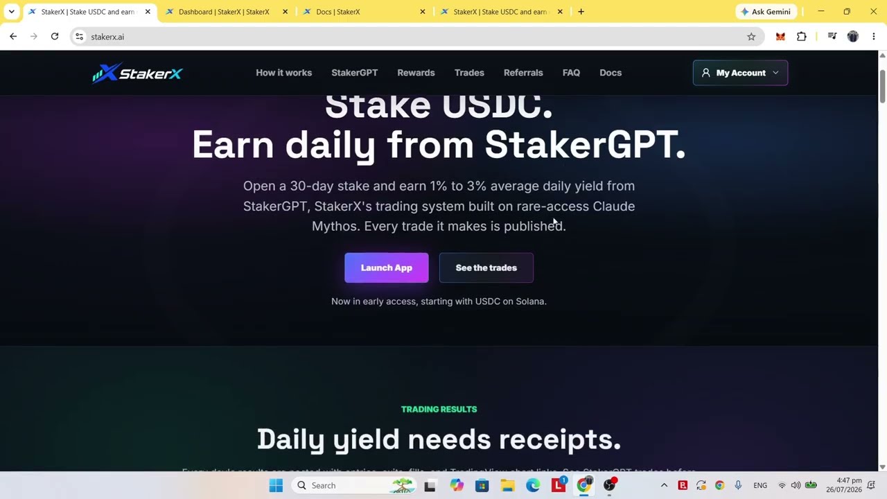 StakerX &mdash; стейкайте USDC и получайте пассивный доход!