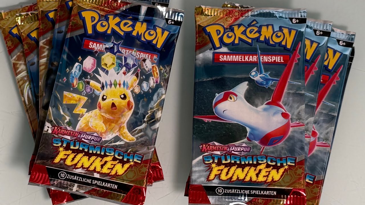 Pokemon Stürmische Funken Booster auspacken