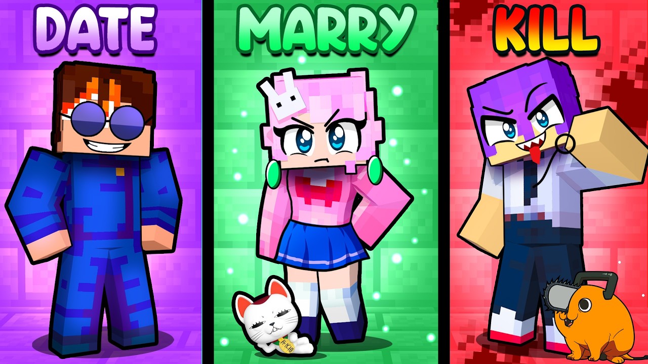 DATE, MARRY, DESTROY in Minecraft