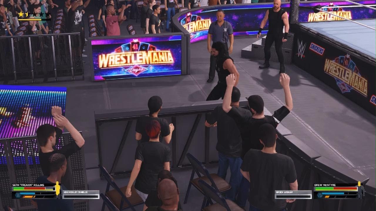WWE 2K25 Seth Frecking Rollins vs Drew Mcintyre for the World heavyweight Championship