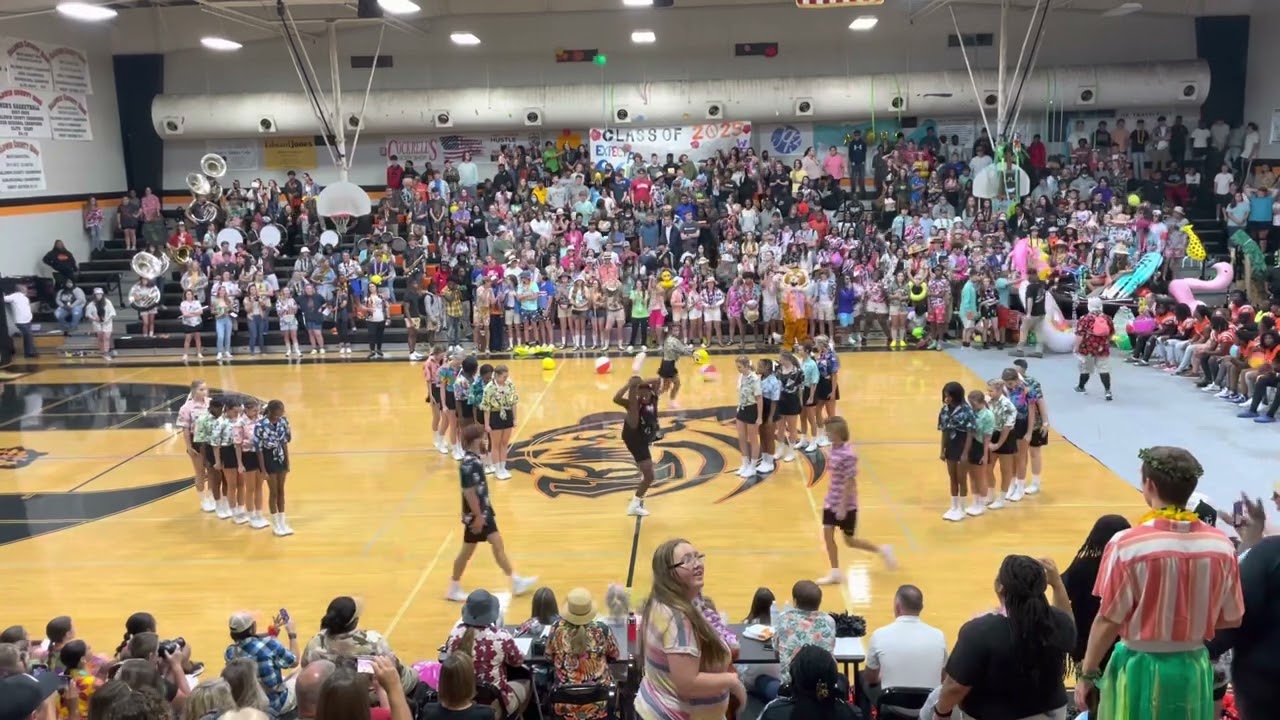 Beach pep rally dance