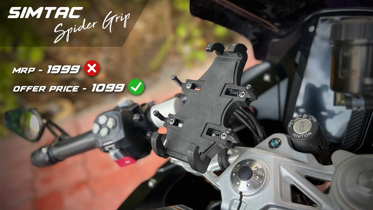 Лучший держатель для мобильного телефона Spider Grip от SIMTAC для всех мотоциклов