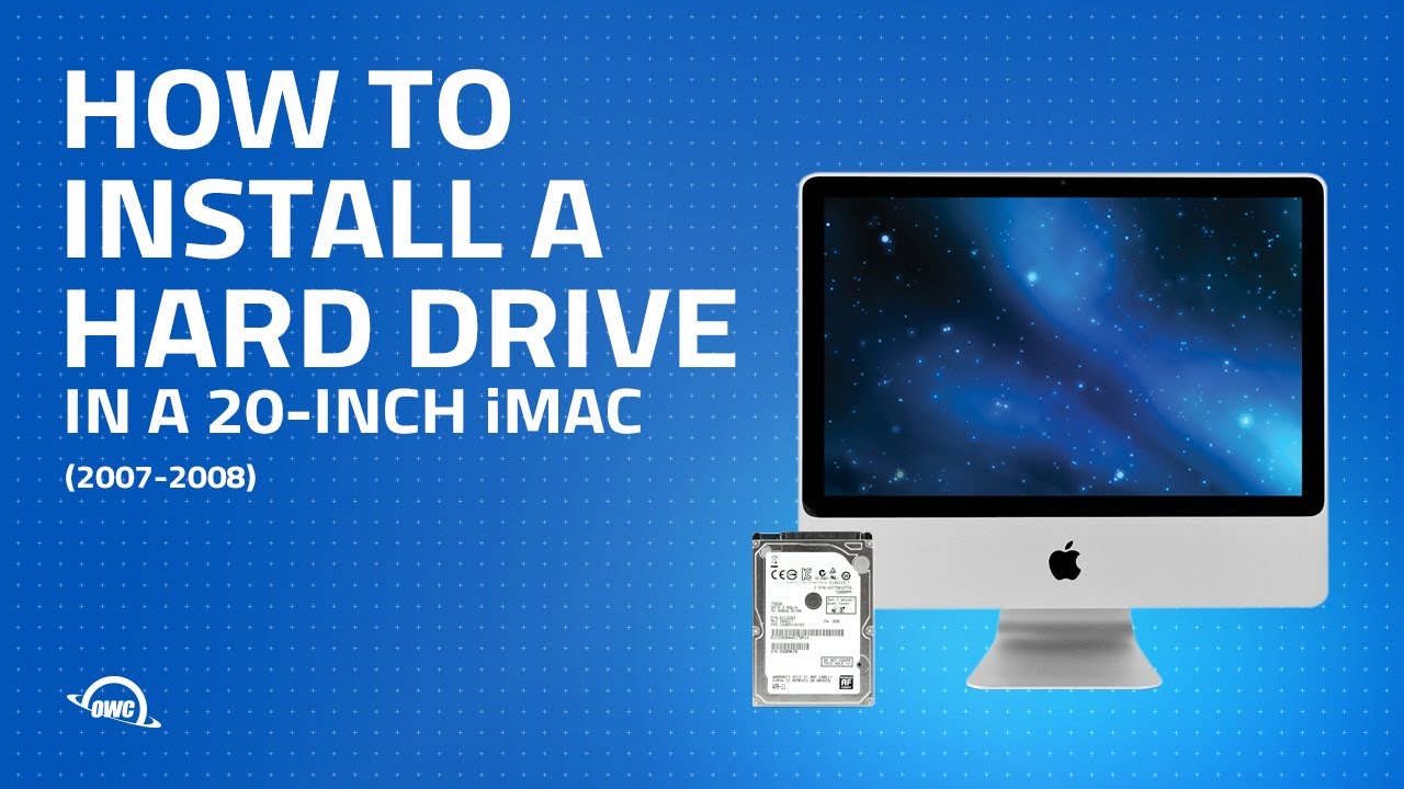 Видео по установке жесткого диска 20-дюймового iMac (2007–2008 гг.) (iMac7,1 iMac8,1)