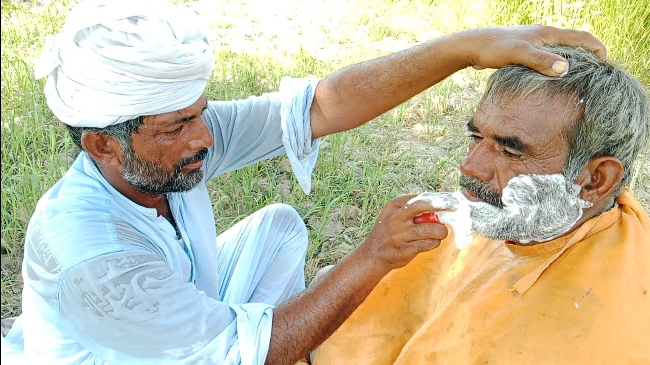 ASMR Fast Old Barbar Shaving With Old Man 66 Years [ASMR Fareed]