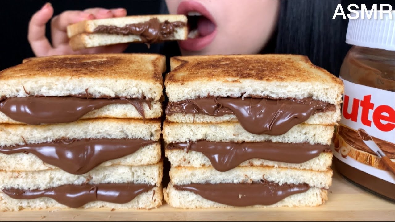 ASMR  NUTELLA TOAST  | MUKBANG (Eating Sounds)