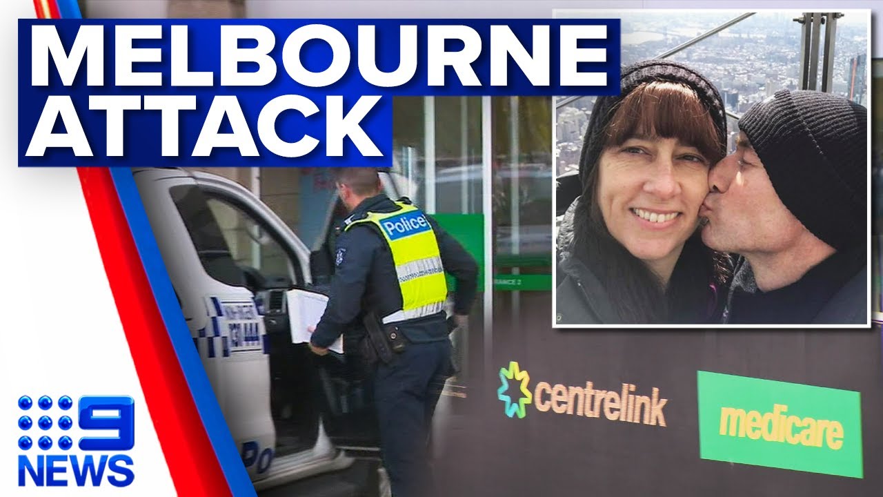 Man charged after allegedly stabbing Centrelink worker in Melbourne | 9 News Australia
