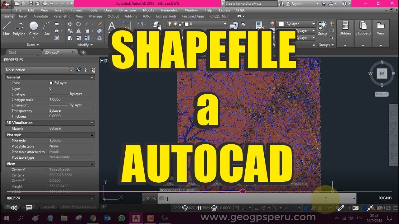 de Shapefile a AutoCAD con Global Mapper