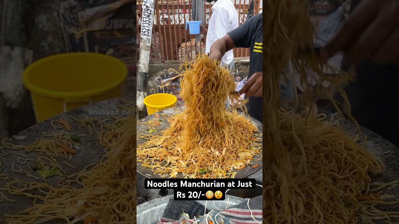 Noodles Manchurian in Just Rs 20/-😳😵|| Indian Street Food