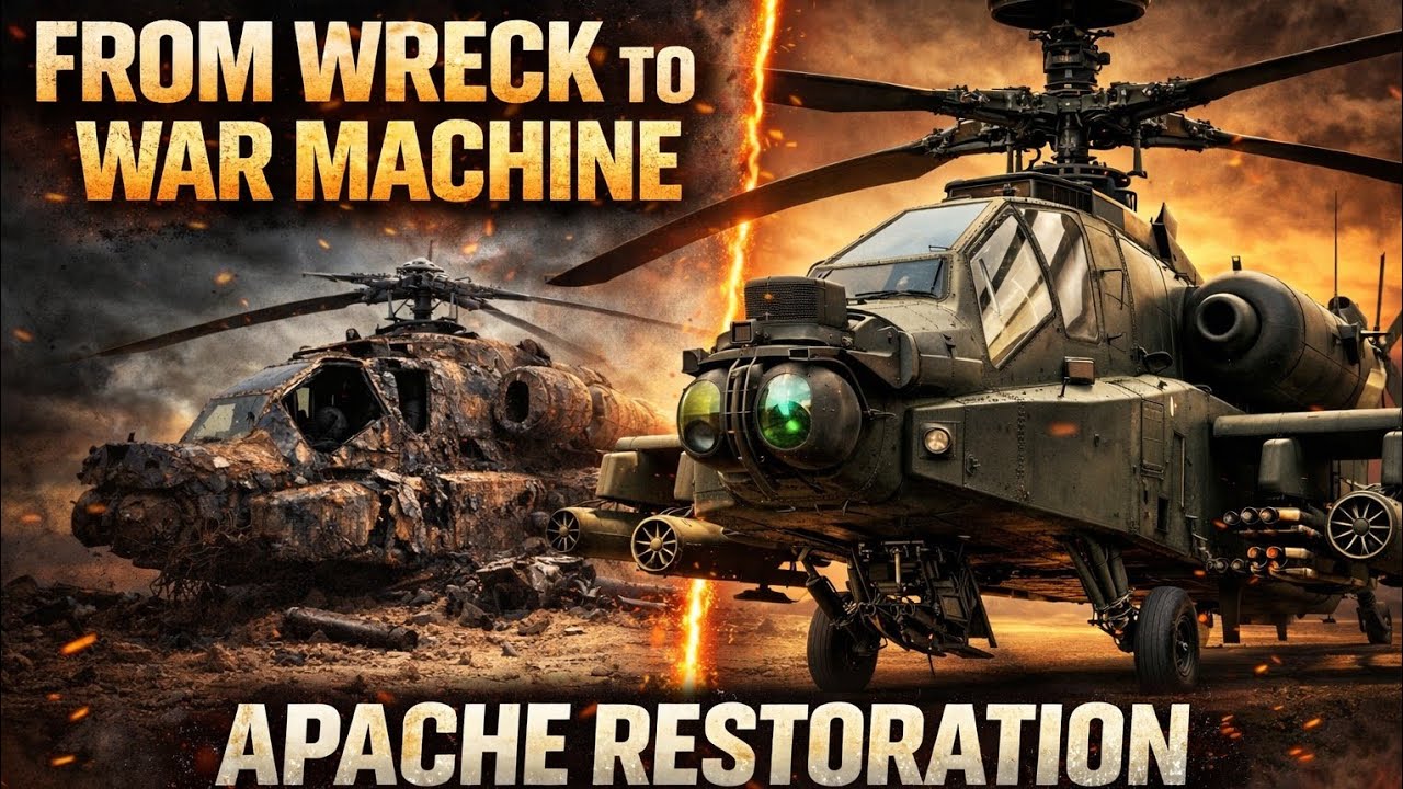 Destroyed Apache Helicopter Restored to Life 😱 | Full Military Restoration