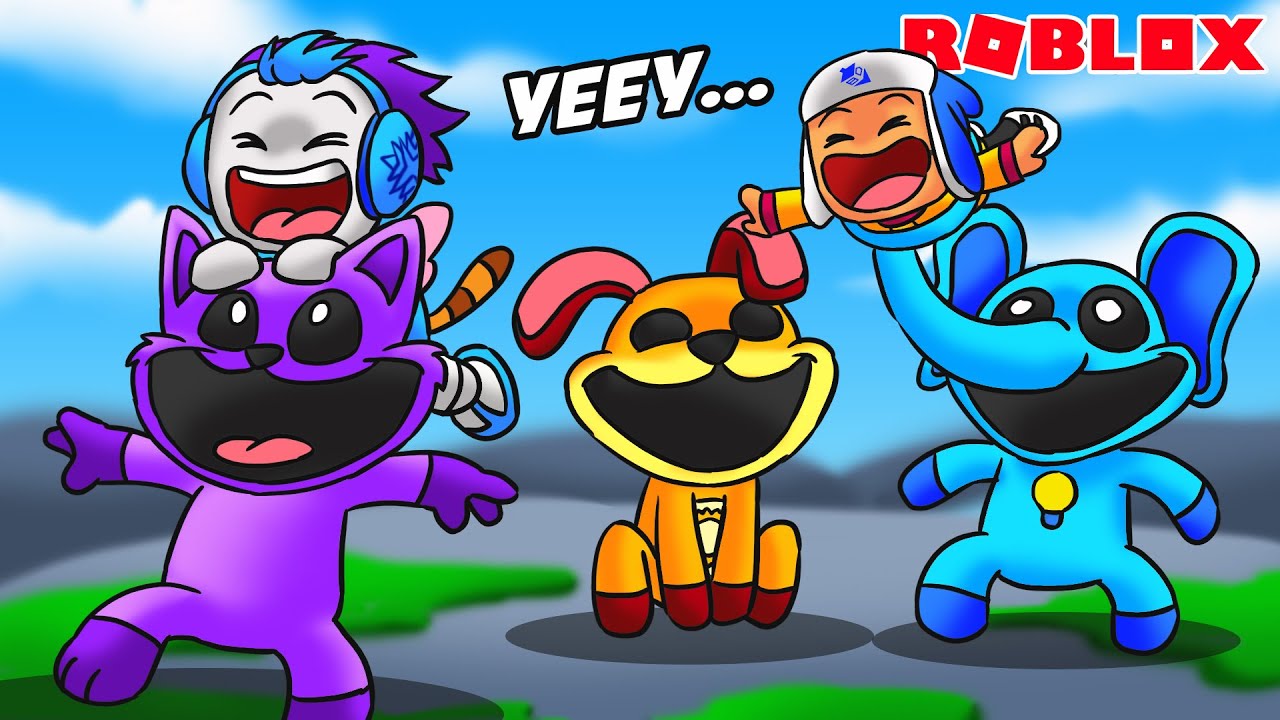 DI GENDONG CAT NAP AKU DAN MOCIL BERSAHABAT DENGAN SMILING CRITTERS DI ROBLOX!!