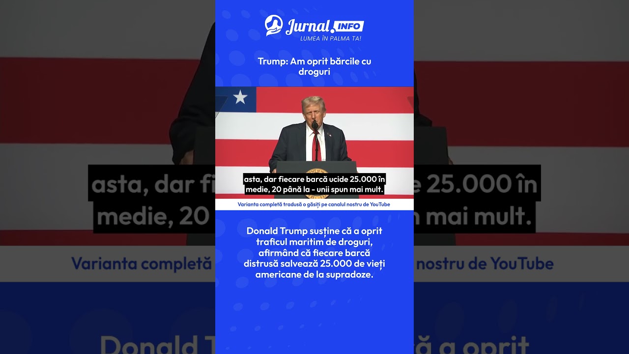 Trump: Am oprit bărcile cu droguri