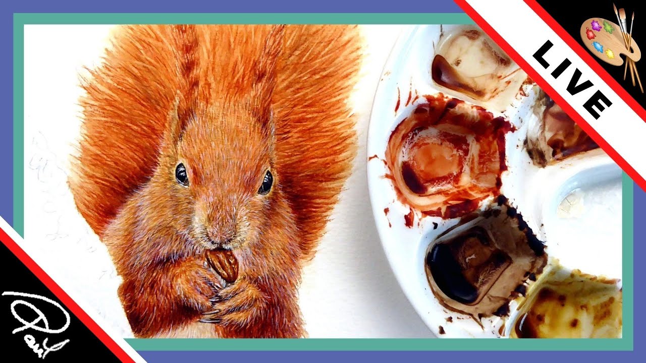 How to use White Paint - Watercolour Painting Tutorial - [Red Squirrel Part 4]