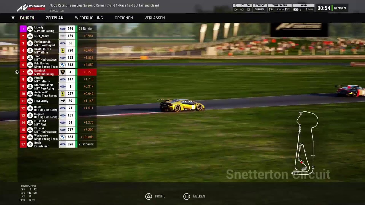 LIVE // Assetto Corsa Competizione // NRT Saison 6 // Rennen 7 // Grid 1