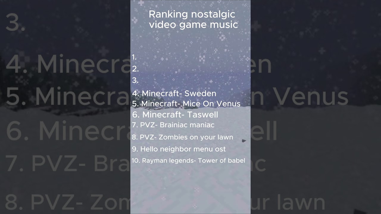 Ranking Nostalgic Video game music