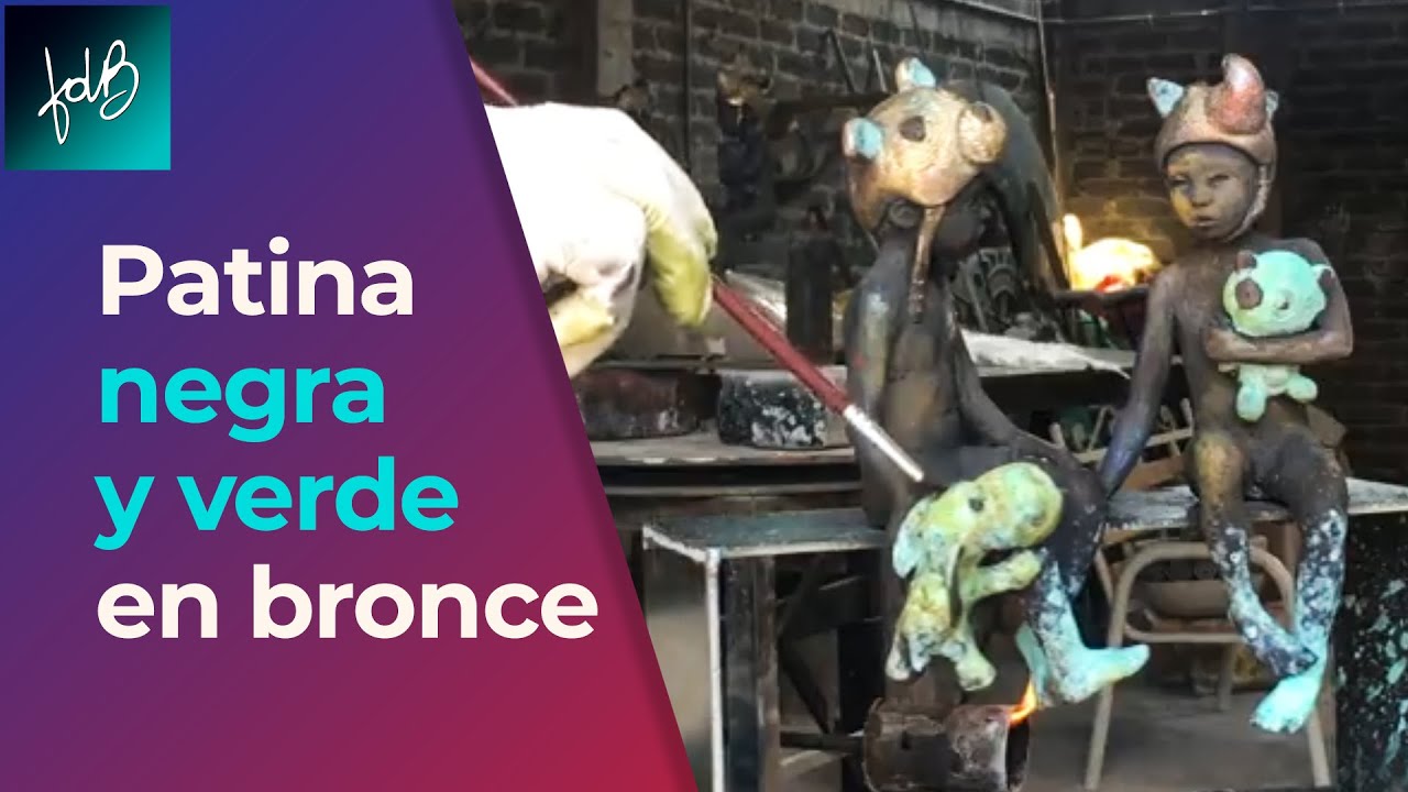 Como realizar una patina negra y verde en bronce - clase gratuita