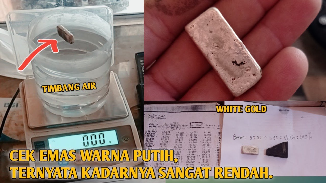 BEGINI CARA CEK EMAS KADAR RENDAH DENGAN TIMBANG AIR. #emas #gold