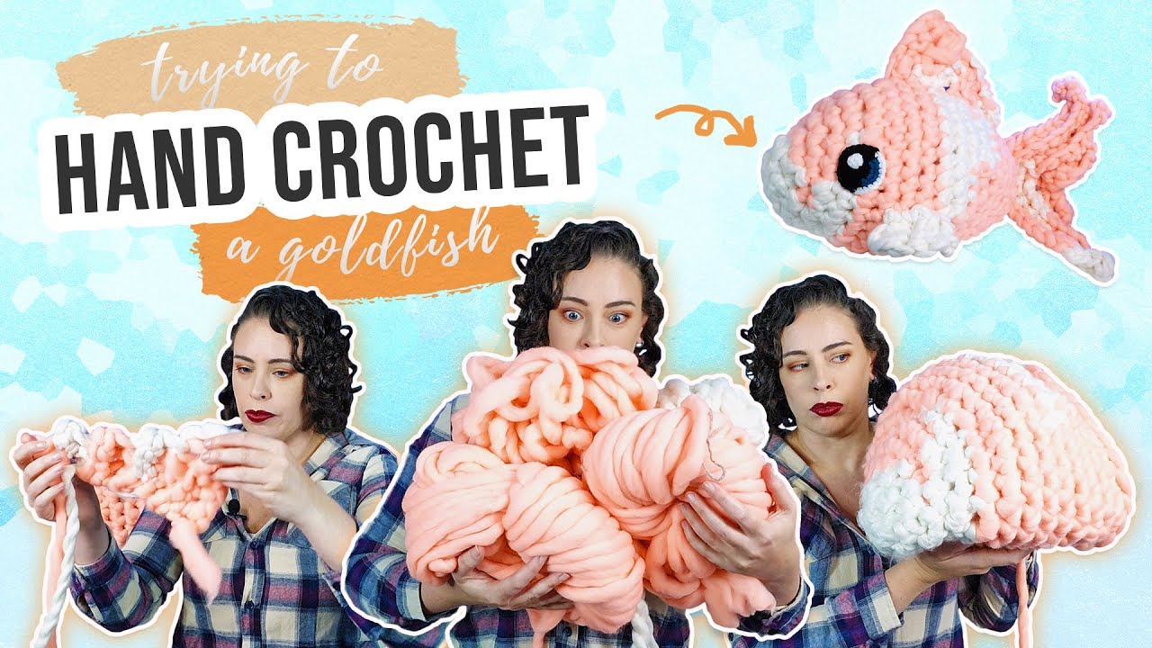 I tried to hand crochet a goldfish...