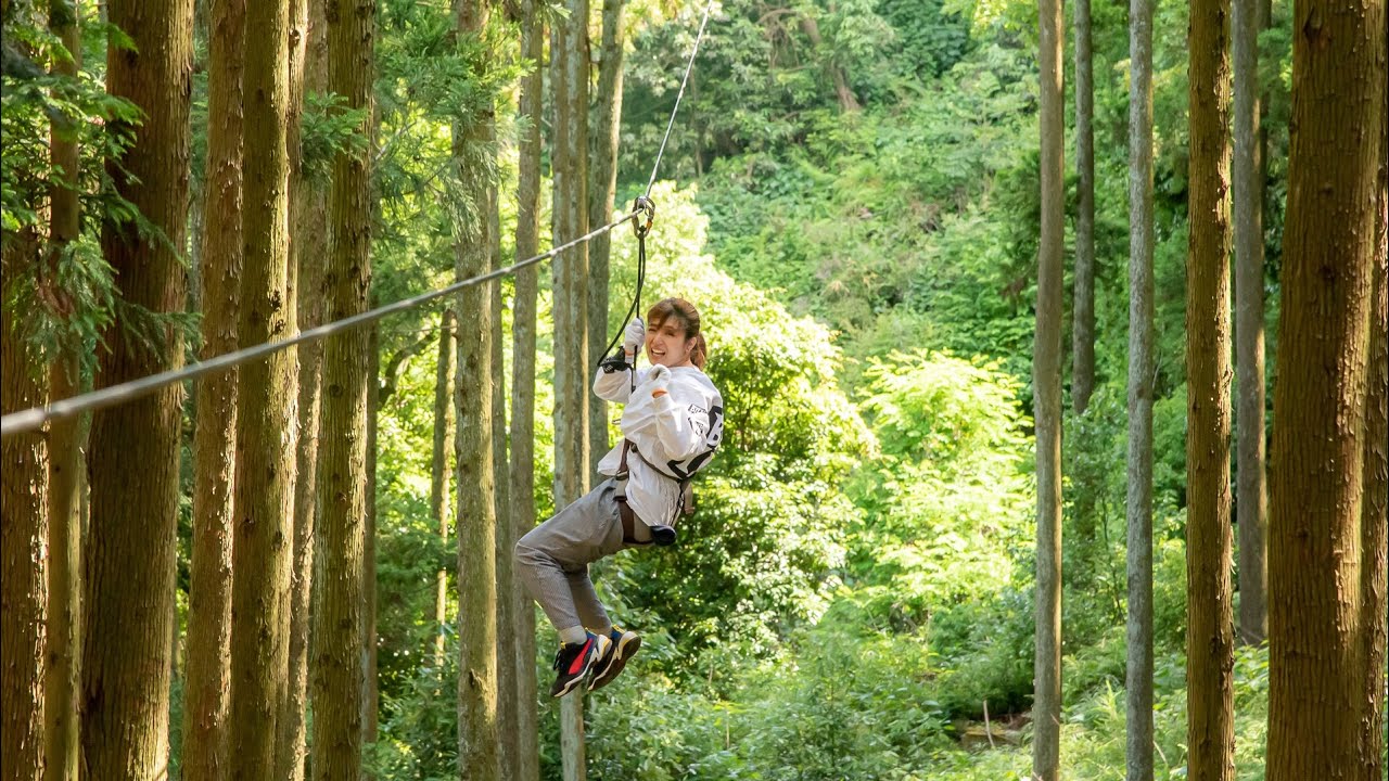 巨大アスレチックとターザンロープで遊んだよ。vlog: Tree cross Adventure
