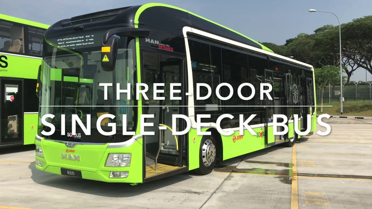 SMRT Buses - Singapore's first three-door bus!