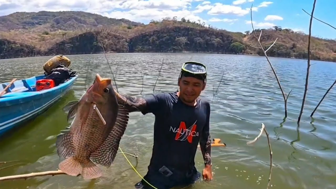 Presa 3 de Febrero uno de los mejores lugares de pesca con arpón y atarraya 