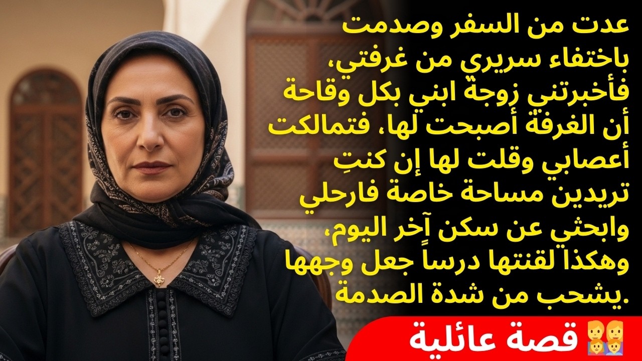 زوجة ابني استولت على غرفتي وقالت 
