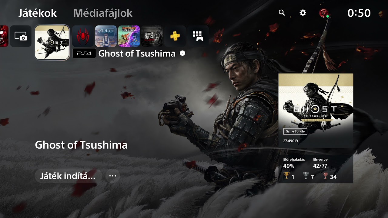 Ghost of Tsushima (PS4-PS5) - XMB Menu Theme Music - High Quality