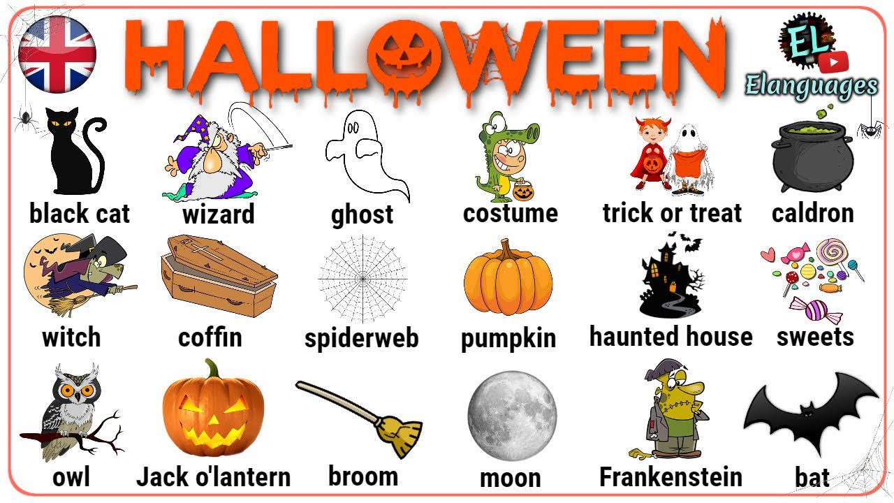 Halloween vocabulary in English