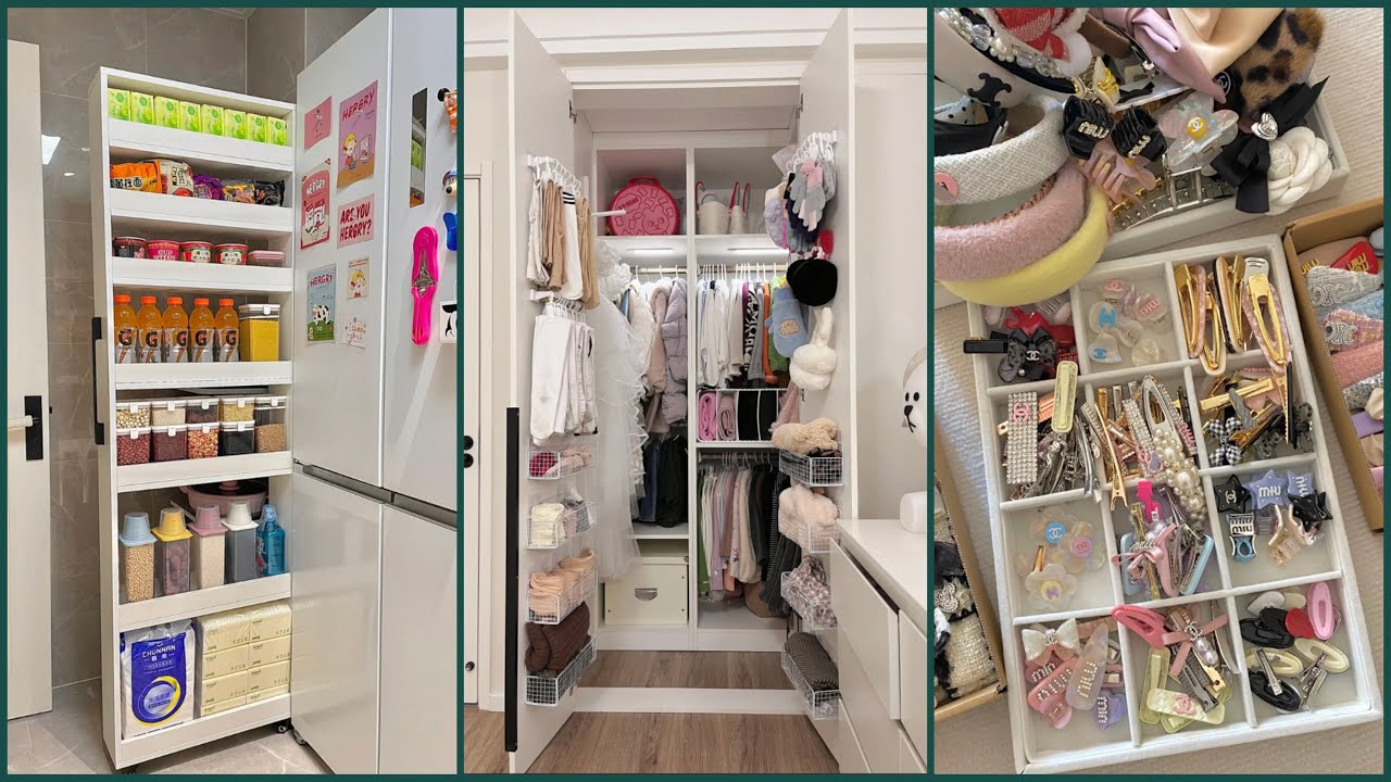 Closet And Refrigerator Organization🎀 | Food Organizing and Restocking✨