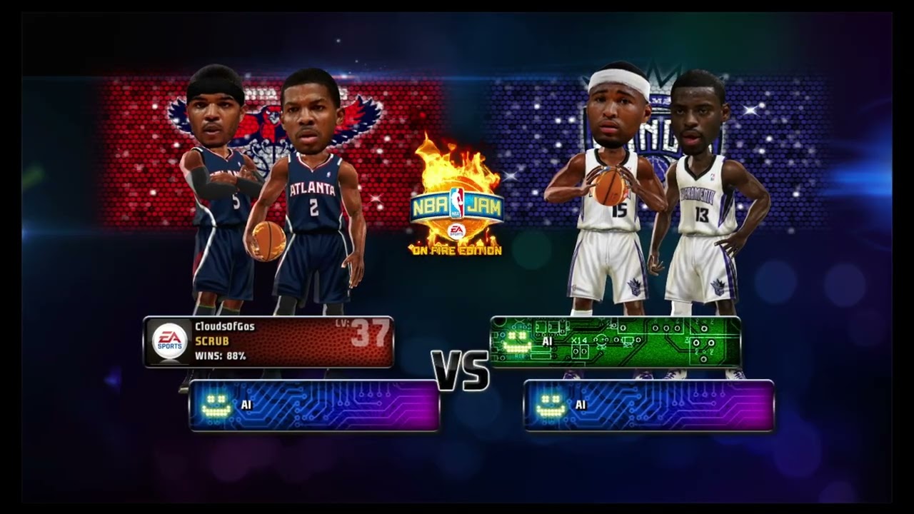 NBA Jam On Fire Hawks Vs Kings 