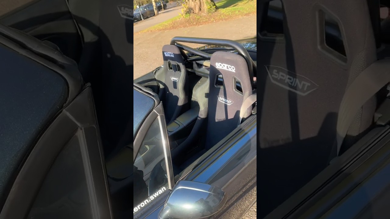 What a difference installing a proper roll bar has made! #mx5 #miata #rollbar #carmodification #diy