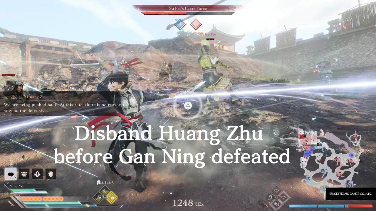 DYNASTY WARRIORS: ORIGINS Final Battle of Xiakou, Defeat Huang Zhu before Gan Ning
