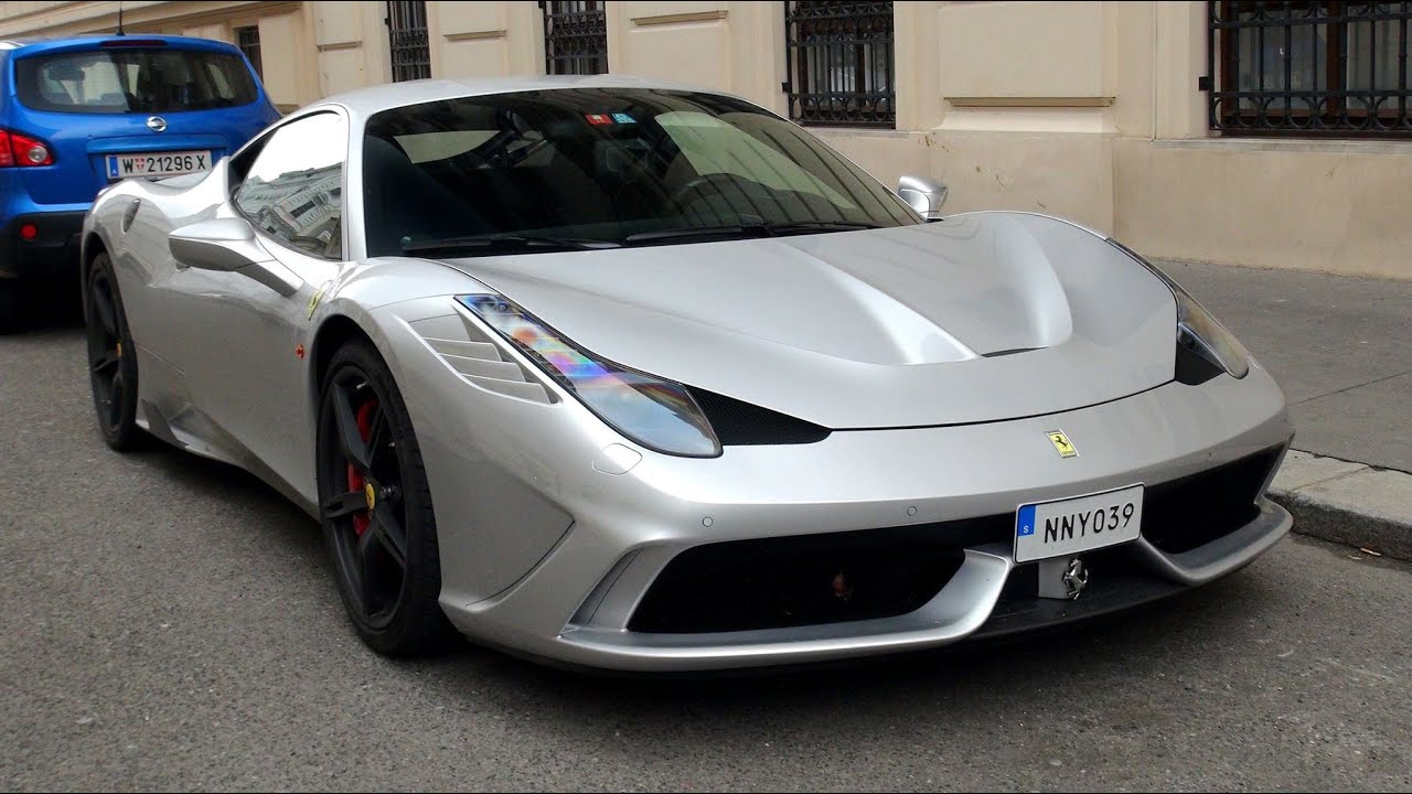 Silver Ferrari 458 Speciale