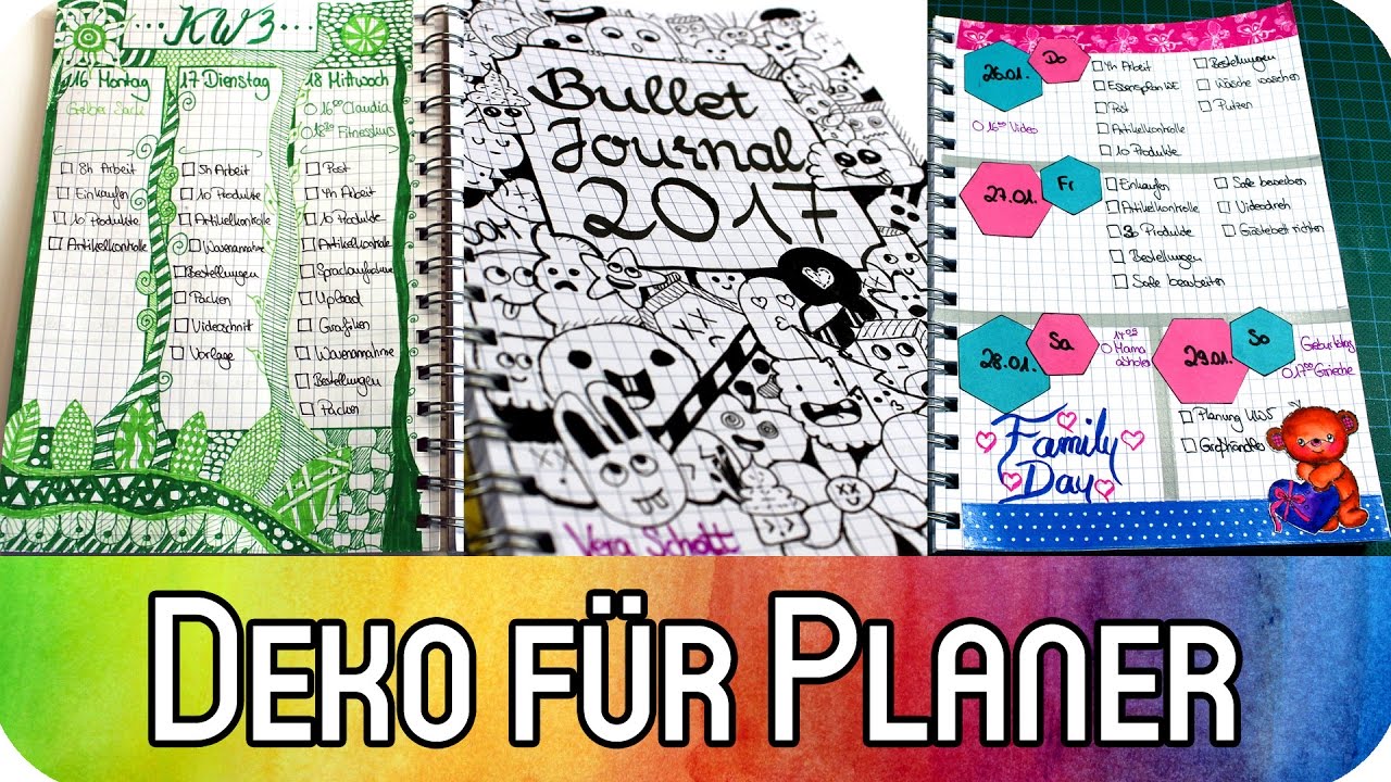 7 Deko-Ideen für Bullet Journal, Filofax, Happy Planner und andere Planer / Organizer