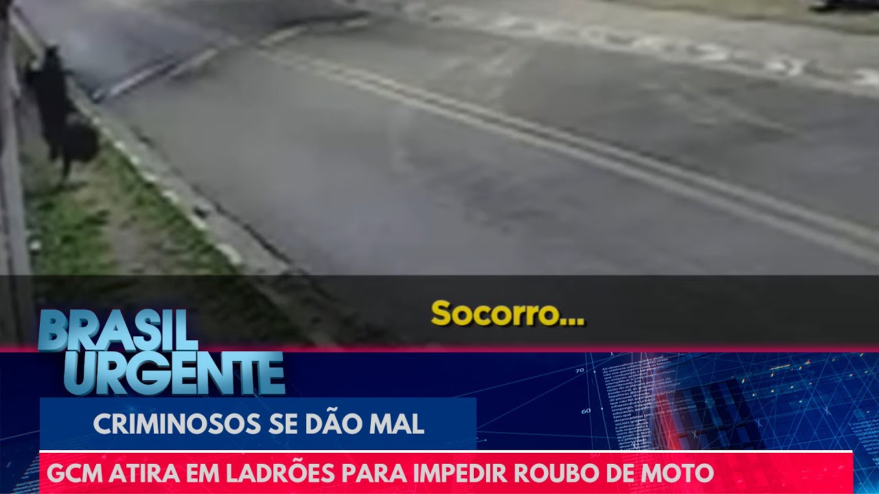 GCM atira em ladr&otilde;es para impedir roubo de moto | Brasil Urgente