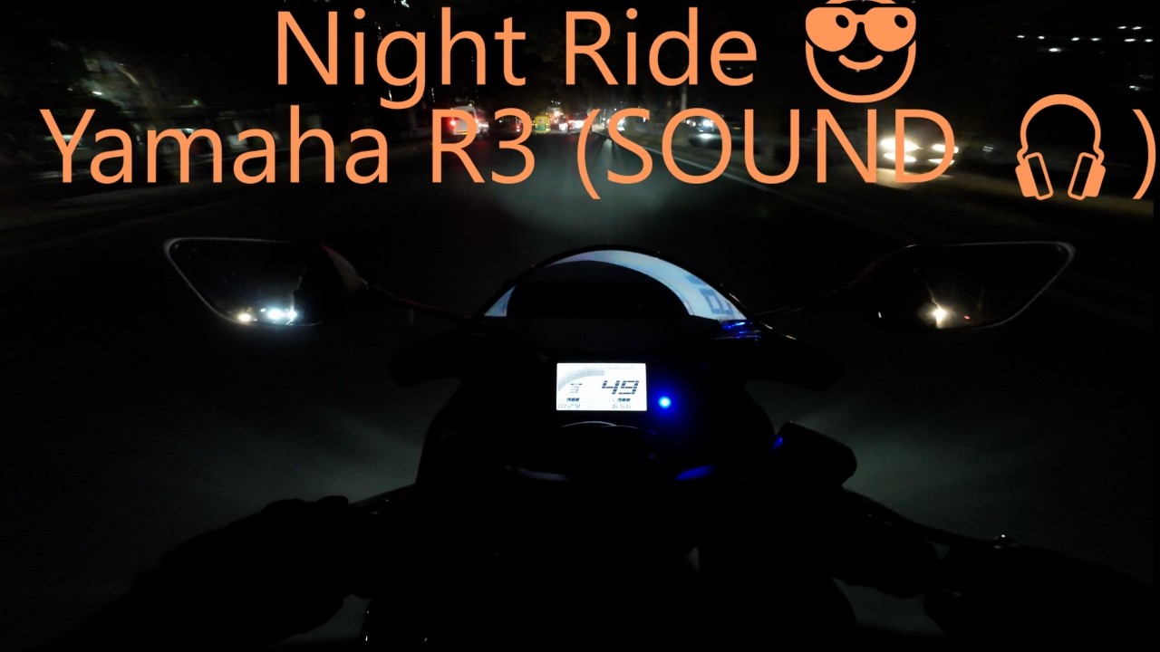 POV Night Ride on Yamaha R3 | Pure Twin Exhaust Sound 🔊