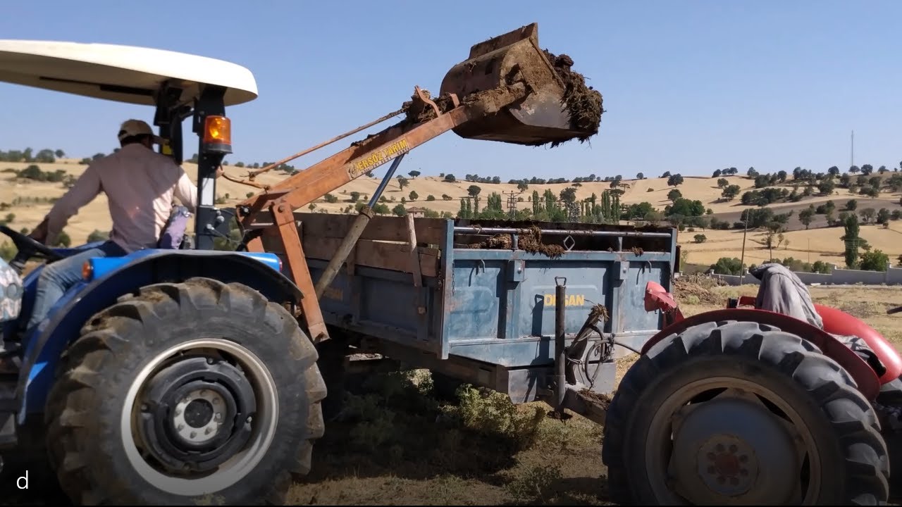 tt55'e traktör arkası kepçe ile gübre yüklemesi  yaptık.