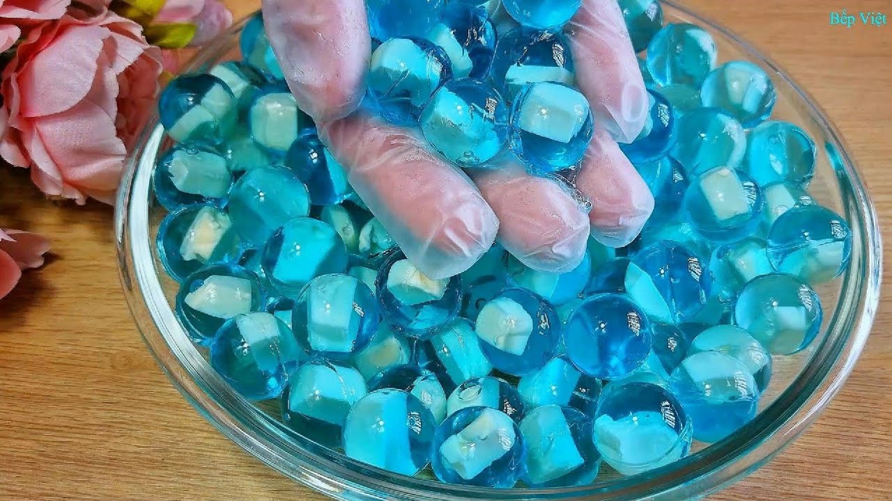 Cách làm Thạch Rau Câu Bi Nhân Phô Mai thơm béo để làm topping trà sữa