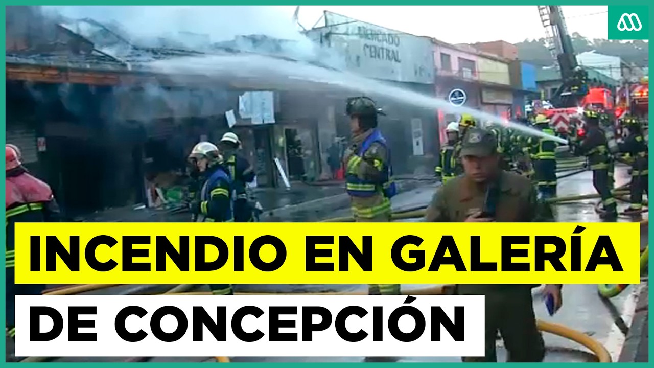 Gran incendio afecta galer&iacute;a del centro de Concepci&oacute;n