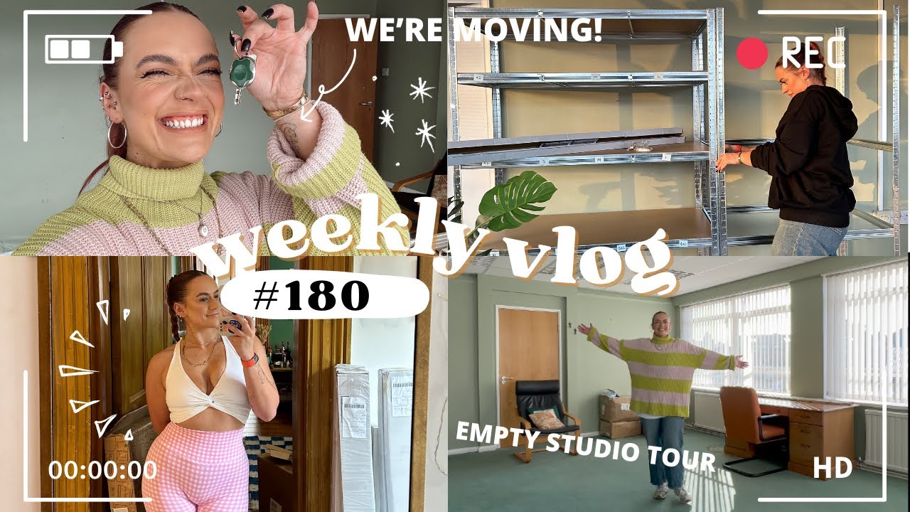 WEEKLY VLOG #180 | WE'RE MOVING! EMPTY STUDIO TOUR & MOVING VLOG PART 1 | EmmasRectangle