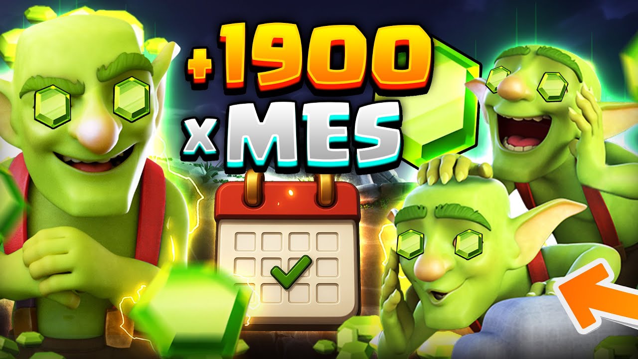 🤑 C&Oacute;MO GANAR +1900 *GEMAS GRATIS* CADA MES en Clash of Clans! - GU&Iacute;A ACTUALZIADA 2026