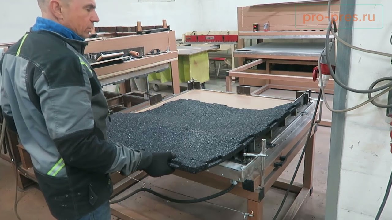 Форма для производства резиновой  плитки  скрытый 