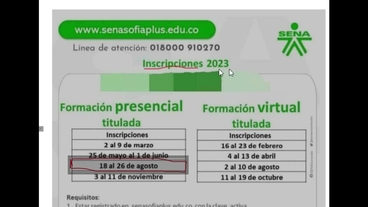 😍 Convocatoria Presencial SENA en AGOSTO 👩‍🔬