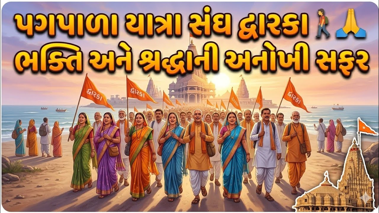 પગપાળા યાત્રા સંઘ દ્વારકા 🚶‍♂️🙏 ભક્તિ અને શ્રદ્ધાની અનોખી સફર | Gujarati Vlog