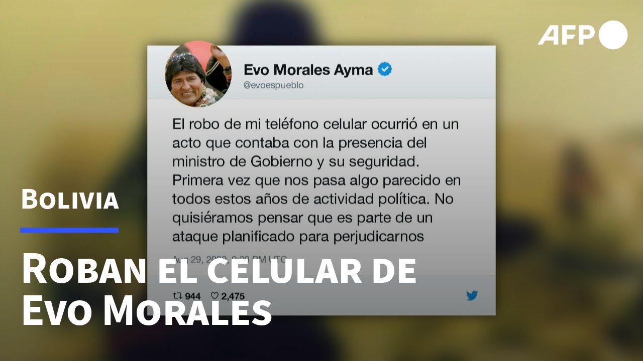 Evo Morales denuncia robo de celular y causa revuelo en Bolivia | AFP