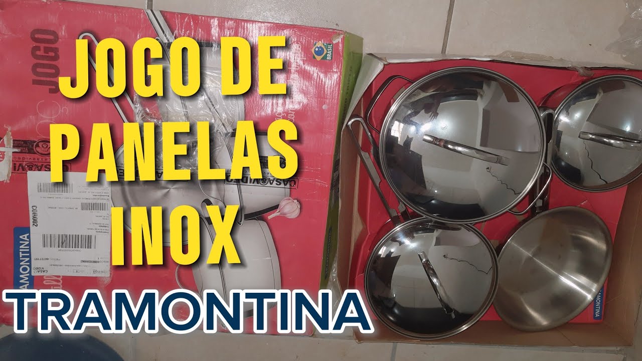 UNBOXING DAS PANELAS TRAMONTINA – JOGO DE INOX