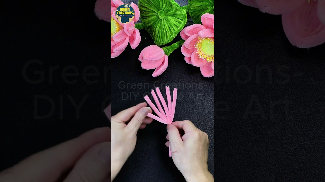 🌸 Turn Pipe Cleaners Into a Stunning Lotus in Minutes! ✨ #diy #hoahandmade #craft