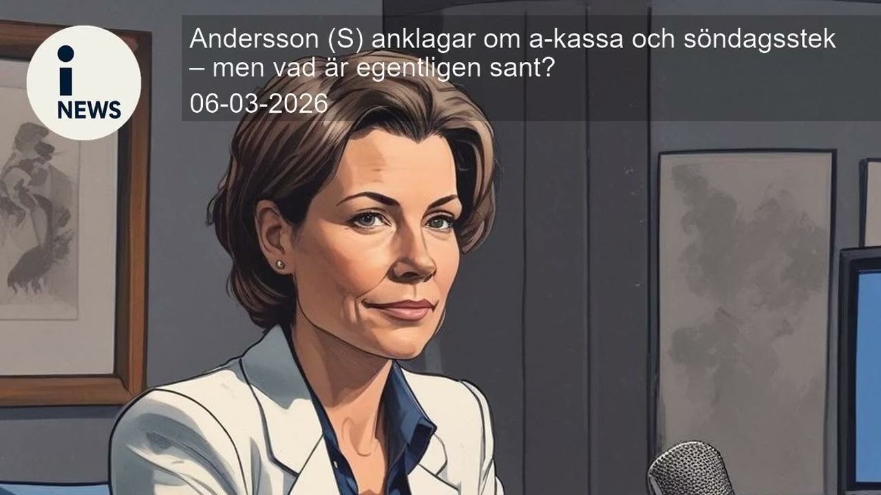 Andersson (S) anklagar om a-kassa och söndagsstek – men vad är egentligen sant?